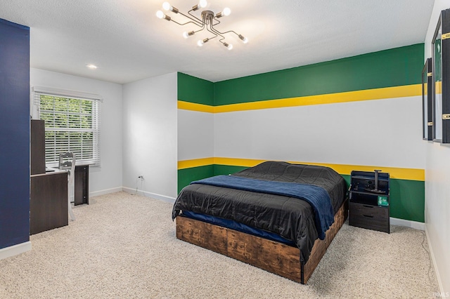 8196 E Walnut Rdg, New Carlisle, IN 46552 - bedroom featuring carpet floors and a chandelier