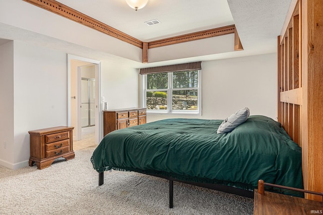 8196 E Walnut Rdg, New Carlisle, IN 46552 - bedroom featuring light colored carpet and ensuite bath