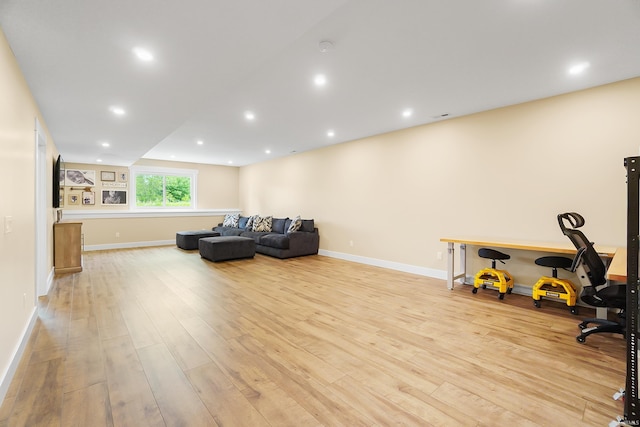 7316 Butt Rd, Fort Wayne, IN 46818 - living room with light wood-style floors and recessed lighting