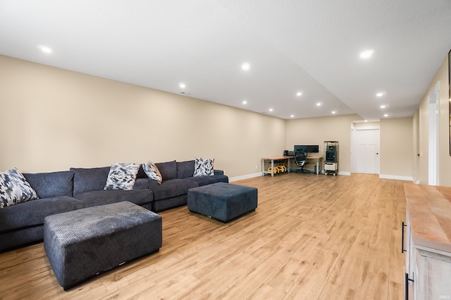 7316 Butt Rd, Fort Wayne, IN 46818 - living room featuring light wood finished floors and recessed lighting