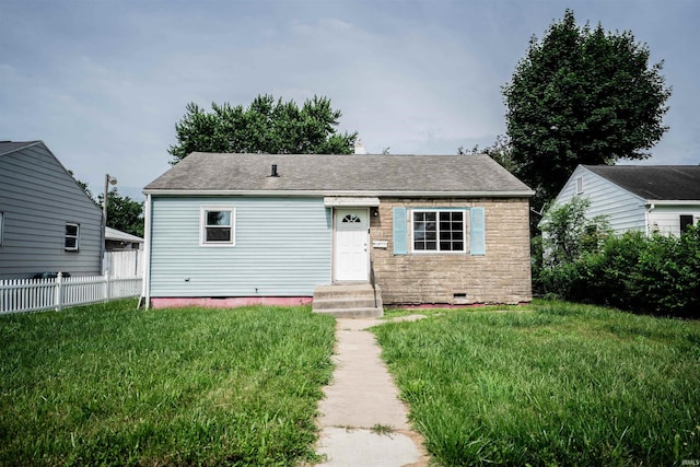 221 S Kenmore St, South Bend, IN 46619 - view of front of home featuring entry steps, crawl space, and a shingled roof
