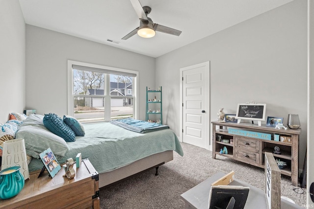 936 Switchfoot Dr, Huntertown, IN 46748 - bedroom featuring carpet floors and ceiling fan