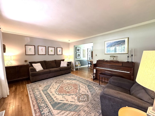 1896 N Michael Dr, Marion, IN 46952 - living area with ornamental molding and hardwood / wood-style floors