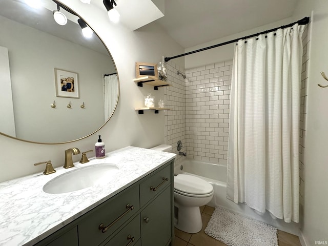 1896 N Michael Dr, Marion, IN 46952 - bathroom featuring vanity, shower / tub combo, and tile patterned floors