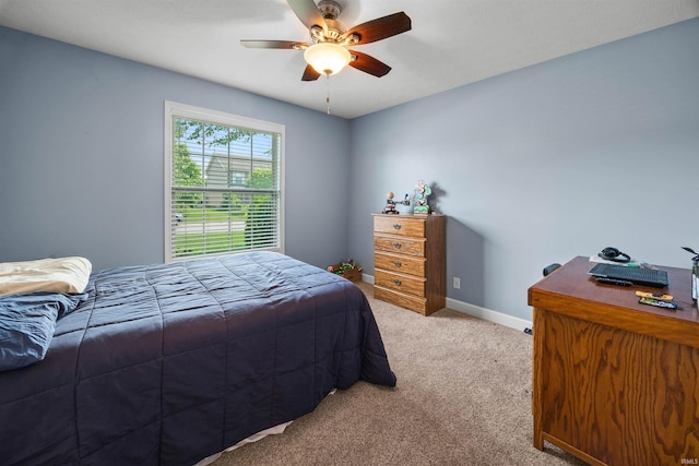 378 Buchanan St, West Lafayette, IN 47906 - carpeted bedroom with baseboards and ceiling fan