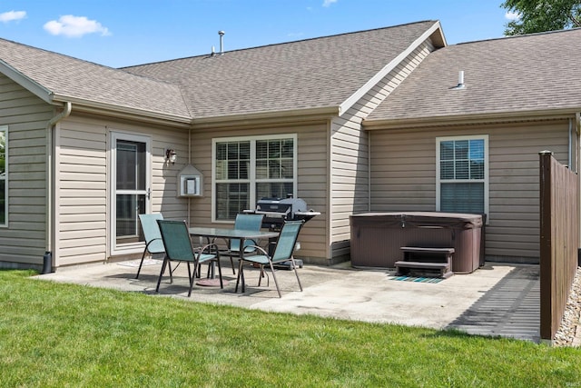 378 Buchanan St, West Lafayette, IN 47906 - view of patio with a hot tub