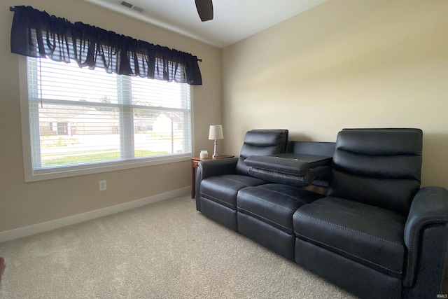 3065 E Butler Ct, Columbia City, IN 46725 - sitting room featuring ceiling fan and carpet
