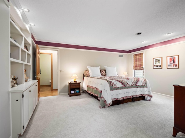 1031 Skyline Pass, Fort Wayne, IN 46825 - bedroom with light colored carpet, crown molding, and recessed lighting