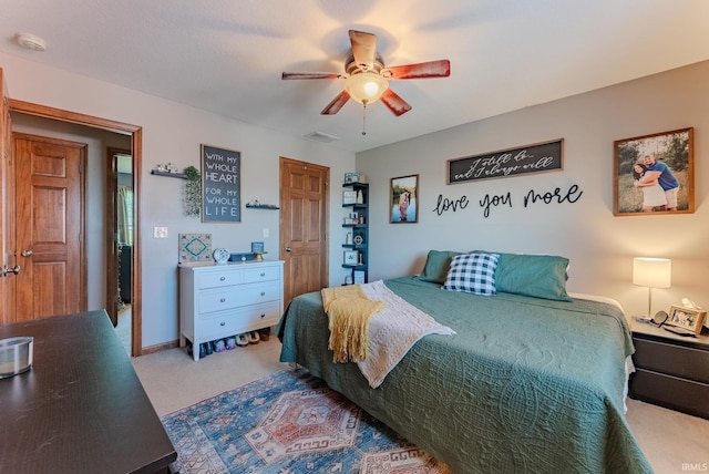 12 Chrysler Ave, Wabash, IN 46992 - carpeted bedroom with a ceiling fan