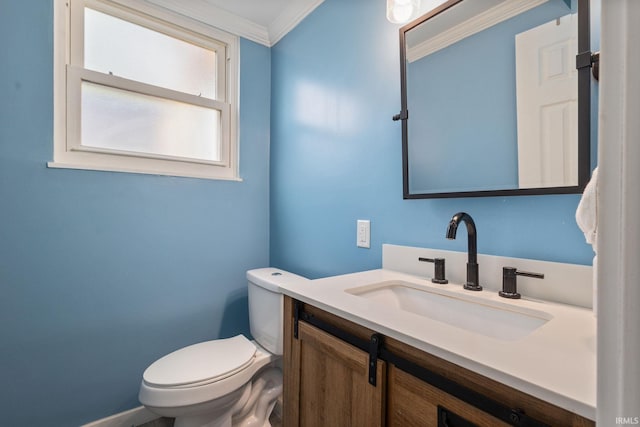 2721 Schumacher Dr, Mishawaka, IN 46545 - bathroom with vanity and ornamental molding