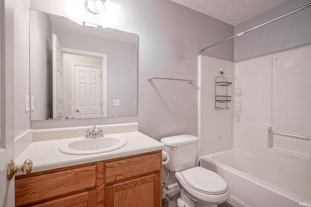 274 Chapelhill Dr, Lafayette, IN 47905 - bathroom with vanity, shower / bath combination, and a textured ceiling
