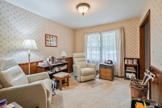 1300 Kirk Row, Kokomo, IN 46902 - office featuring wallpapered walls, carpet floors, and a wainscoted wall