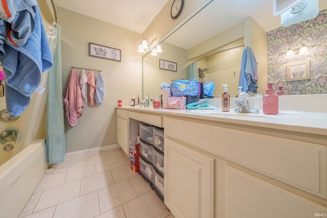1510 W Crane Pond Dr, Marion, IN 46952 - full bathroom with double vanity and tile patterned floors