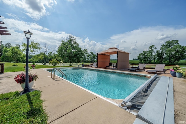 2220 Meadowbrook Dr, Marion, IN 46952 - outdoor pool with a patio and a gazebo
