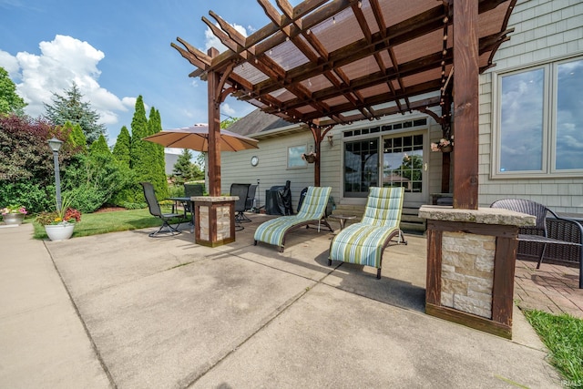 2220 Meadowbrook Dr, Marion, IN 46952 - view of patio with a pergola and outdoor dining area
