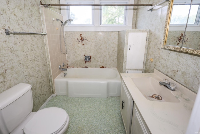 617 S Indiana Ave, Auburn, IN 46706 - full bath with plenty of natural light, vanity, and washtub / shower combination