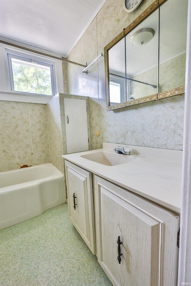617 S Indiana Ave, Auburn, IN 46706 - full bath featuring plenty of natural light, vanity, and shower / bath combination