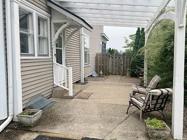 960 A St NE, Linton, IN 47441 - view of patio / terrace with a pergola and entry steps