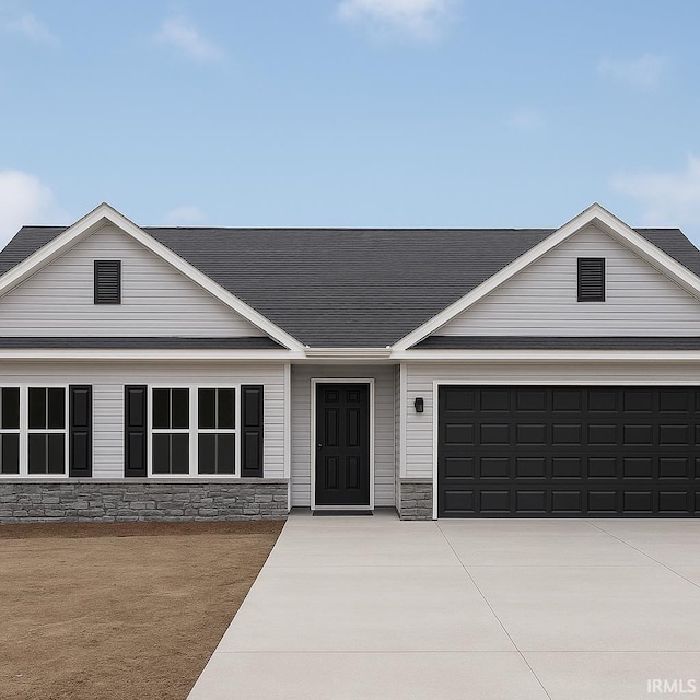 4815 Windrow Way, Fort Wayne, IN 46818 - view of front of property featuring stone siding, a garage, and driveway