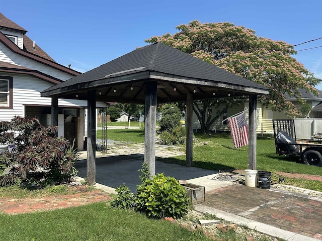 448 N 7th St, Mitchell, IN 47446 - view of yard featuring a gazebo
