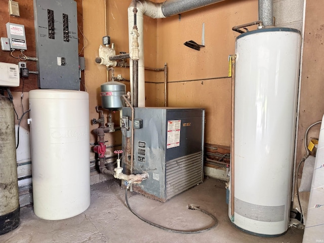 3105 Perrysburg Rd, Logansport, IN 46947 - utilities with water heater, a heating unit, and electric panel