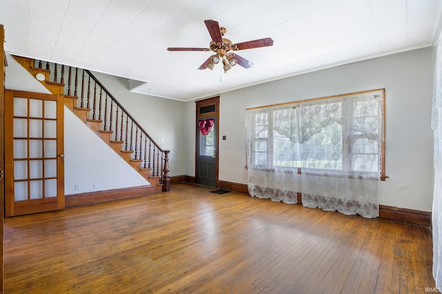 1331 Summit St, New Haven, IN 46774 - foyer entrance featuring stairway, wood-type flooring, and plenty of natural light