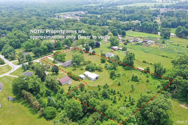 58155 Beehler Rd, Osceola, IN 46561 - overview of rural landscape featuring property boundaries highlighted