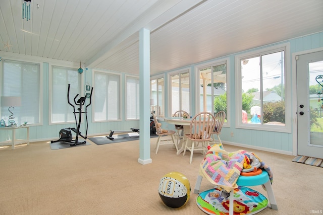 1401 S M St, Elwood, IN 46036 - sunroom featuring carpet floors