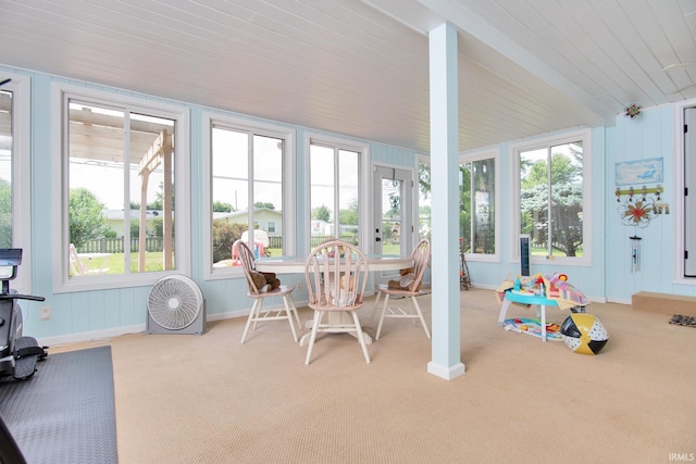1401 S M St, Elwood, IN 46036 - sunroom with carpet flooring