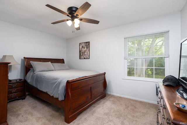 171 Vicksburg Ln, West Lafayette, IN 47906 - bedroom featuring light carpet and ceiling fan