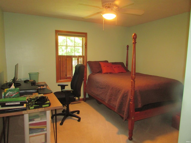 4109 E Woodland Ct, Leesburg, IN 46538 - carpeted bedroom with a ceiling fan