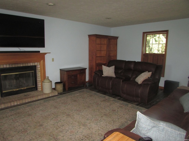 4109 E Woodland Ct, Leesburg, IN 46538 - living area featuring a fireplace and wood finished floors