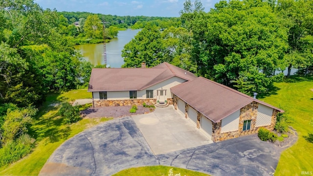 425 E Val Ln, Marion, IN 46952 - view from above of property with a nearby body of water