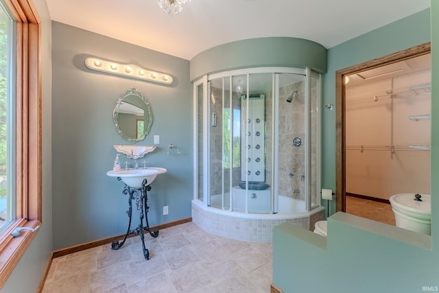 425 E Val Ln, Marion, IN 46952 - full bathroom with a walk in closet and tiled shower / bath