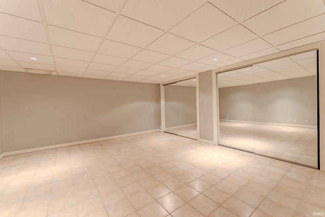 425 E Val Ln, Marion, IN 46952 - finished basement with a paneled ceiling and recessed lighting