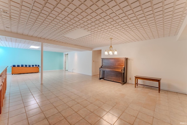 425 E Val Ln, Marion, IN 46952 - empty room featuring a chandelier and baseboards