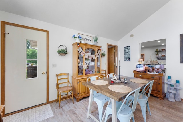 3139 E Colony Ave, Columbia City, IN 46725 - dining room with light wood finished floors and high vaulted ceiling