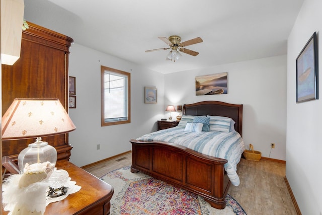 3139 E Colony Ave, Columbia City, IN 46725 - bedroom with light wood-style flooring and ceiling fan