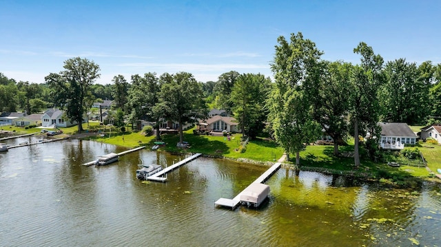 3139 E Colony Ave, Columbia City, IN 46725 - dock area featuring a water view, view of scattered trees, and a residential view