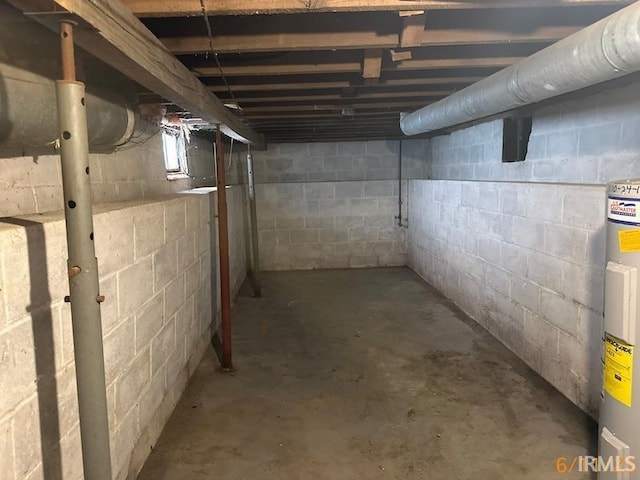 519 E Water St, Mount Vernon, IN 47620 - unfinished below grade area with water heater