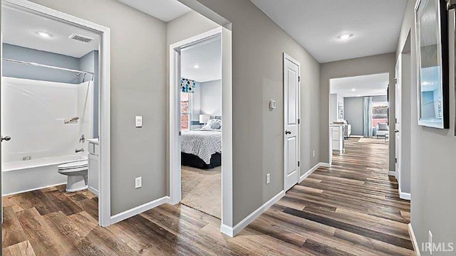 1185 Catesby Ct, Fort Wayne, IN 46818 - hall with wood finished floors and recessed lighting