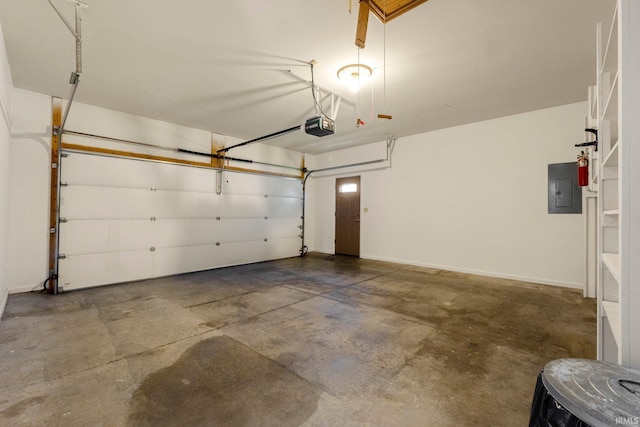 1408 Duesenberg Dr, Auburn, IN 46706 - garage featuring electric panel and a garage door opener