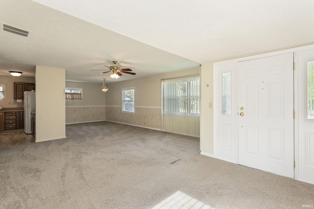 4026 Brookton Dr, South Bend, IN 46614 - carpeted entrance foyer featuring a ceiling fan