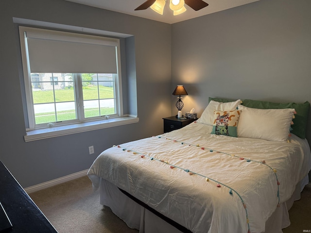 9825 Tamar Trl, Fort Wayne, IN 46825 - bedroom featuring carpet and ceiling fan