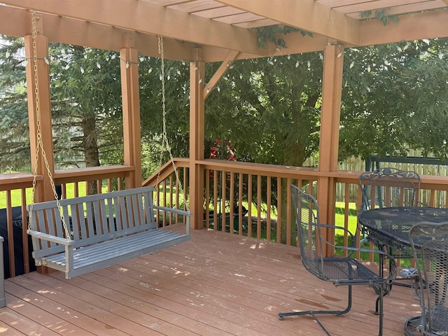 9825 Tamar Trl, Fort Wayne, IN 46825 - deck with a pergola