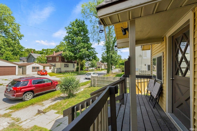 1313 Tecumseh St, Fort Wayne, IN 46805 - deck with a residential view