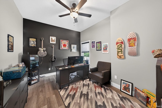 1229 Corby Blvd, South Bend, IN 46617 - office space with ceiling fan and wood finished floors