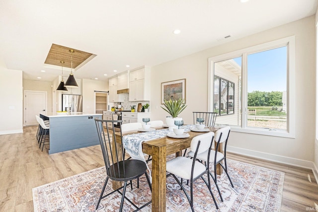 17882 Pavia Pass, Huntertown, IN 46748 - dining area with light wood-style floors and recessed lighting
