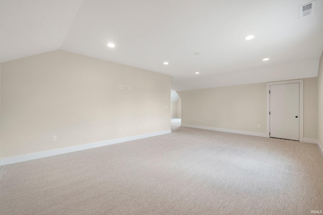17882 Pavia Pass, Huntertown, IN 46748 - additional living space with lofted ceiling, recessed lighting, and light carpet