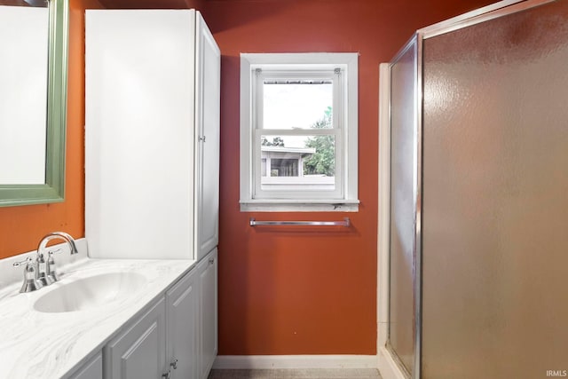 23099 Gardena Pl, Elkhart, IN 46514 - bathroom with a stall shower and vanity